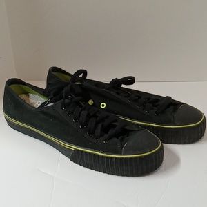 PF Flyers Sneakers Mens 12 Canvas Low cut Black Toe Skateboarding Lifestyle